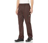 Chef Code Unisex's Chefs Pants, Chalkstripe Red, 3X-Large
