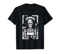 Chef Cook Gastronomy - Line Cooking Skeleton Tarot Card T-Shirt