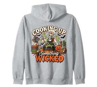 Chef Cook Halloween Cooking Up Something Wicked Restaurant Zip Hoodie