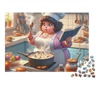 Chef Cooking MishapJigsaw Puzzle Woman Sustainable Teens 12-18 Concentration Training Indoor Leisure Gift 1000 Pieces 70x50cm/1000pcs