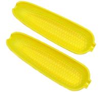 Chef Craft 20718 Select Plastic Corn Cob Dishes, Yellow