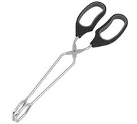Chef Craft 21591 1-Piece Tongs with Straight Working Ends, Black, 12-Inch