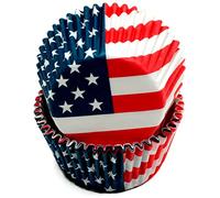 Chef Craft 50 Count Cupcake Liners, American Flag