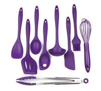 Chef Craft 9 Piece Silicone Kitchen Tool and Utensil Set, Purple