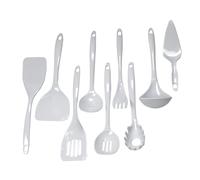 Chef Craft Basic Melamine Kitchen Tool and Utensil, 9 Piece Set, White