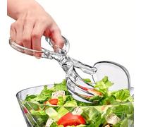 Chef Craft Premium Salad Scissor Tongs,Serving Tongs for Cooking Buffet Party Catering, Clear