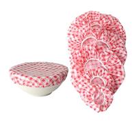 Chef Craft Select Bowl Cover, 6 Piece Set, Red/White