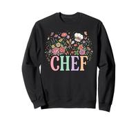 CHEF Culinary Floral Garden Kitchen Cook Design Sweatshirt