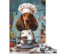 Chef Dachshund Puzzles 1000 Pieces Wooden Puzzles Puzzles for Adults Teenagers Teenager Man Woman Gift 1000pcs (75x50cm)