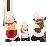 Chef Decor for Kitchen,3Piece Decorations Holding Instrument | Chef Ornament | for Home Dining Restaurant Pantry Theme Room Gnome