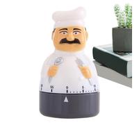 Chef Design Kitchen Reminder - ABS 10.3x5.8cm | Count Down Timer | Kitchen Egg Timer | 60 Minutes Chef Design Mechanical Alarm Kitchens Cooking Timers For Baking, Cooking, And Time Management