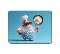 Chef Dish Drying Mats For Kitchen Counter, Fun Blue Polka Dot Absorbent Rubber Dish Drainer Rack Mat, Cute PU Leather Drying Pad For Coffee Bar Protector 18x24 Inch