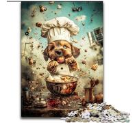 Chef Dog Jigsaw Puzzles for Adults 1000 Jigsaws, for Age 14 Years And over Stress Relief Christmas Game Presents for Women (50x75cm)
