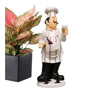 Chef Figurines Kitchen Decor,Chef Statue Kitchen Decor,Cooking Chef Countertop Figurine - Resin Desk Ornament Chet Statues,Table Centerpieces for Home,Restaurant