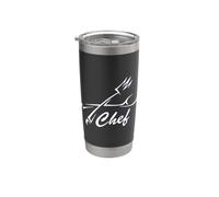 Chef Fork and Spoon Professional Culinary Kitchen Restaurant Stainless Steel Insulated Tumbler