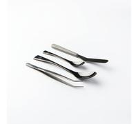 Chef Frank Haasnoot Plating Kit | Utensil Set | Black | 4 pcs of Tools Packed in a case | Culinary Set | Garnish Tweezers, Quenelle Spoons & Spatula | Food Styling | Pastry & Cooking