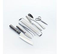 Chef Frank Haasnoot Plating Kit | Utensil Set Premium | Black | 7 pcs of Kitchen Tools Packed in a case | Culinary Set | Garnish Tweezers & Quenelle Spoons | Food Styling | Pastry & Cooking