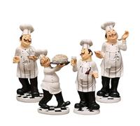 Chef French Chef Figurine Cook Chef Collectible Statues Resin Chef Home Countertop Table Decoration for Country Cottage Decor Resin Chef Figure Figurine Ornament Decoration