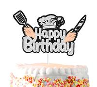 Chef Happy Birthday Cake Topper - Perfect for Chef Graduation Party, Cooking Theme Party, or Chef Birthday Party Decoration - SugarGera