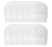 Chef Hat, 10 Pcs White Chef Hats for Adults and Kids, Non-Woven Pizza Hat with Classic Design, Cooking Cap for Kitchen, Baking, Theme Parties, 58cm Head Circumference, 29cm Wide, 23cm High