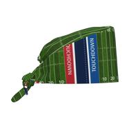 Chef Hat American Football Field Print Working Hat Adjustable Cleaning Working Cap Comfortable Turban Cap For Cooking Housework Sport