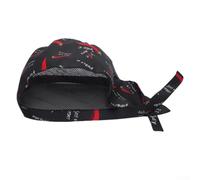 Chef Hat for Men and Women, Adjustable Pirate Skull Design Mesh Cotton Headwear for Kitchen Cooking, Restaurant Catering, Unisex Professional Uniform Accessory(B)