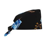 Chef Hat Shining Diamonds On The Branches Turban Cap Comfortable Cleaning Working Cap Adjustable Working Hat For Sport Hiking Housework