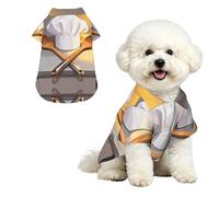 Chef Hat Spatula S Pet Hawaiian Shirt for Small Dogs-Cute Summer Beach Outfit for Puppy, Soft Breathable Cat Clothes with Buttons