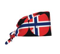 Chef Hat Swedish Sweden Flag With Button Working Hat Elastic Cleaning Working Cap Unisex Turban Cap For Cooking Sport Housework