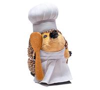 Chef Hedgehog Dog Toys Chewer - Chef Spike - Large Chubby Low-Pitched Grunting Dog Toy Stuffed Plushie - Hedgehog Dog Chew Toy for All Dogs - 9" - Cute Dog Toys by Lily Anne (Single)