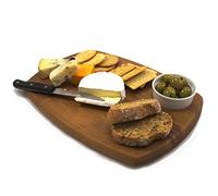 Chef-hub Premium Acacia Wood Cheese Board with Ceramic Dip Bowl - Charcuterie Serving Platter for Cheese, Crackers, Bread & Appetizers