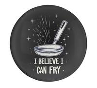 Chef I Believe I Can Fry Cute Fridge Magnets Glass 4cm Refrigerators Stickers Kitchen Decor