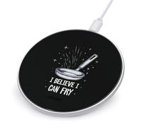 Chef I Believe I Can Fry Fast Portable Charger Round Phone Charging Pad 10W for Travel Work