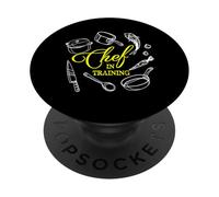 Chef In Training Cooking Baking Kitchen Humor Design PopSockets Adhesive PopGrip