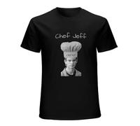 Chef Jeff (Jeffrey Dahmer) T-Shirt Casual Custom Short Sleeve Cotton Black M