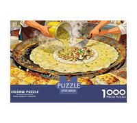 Chef Jigsaw Puzzles Puzzle for Adults Kids. 1000 Piece Rice Fried Chicken Rolls Great Gifts Challenge Toy Educational Game Home Decoration for Adults& Kids Age 14 Years Up 38x26cm/1000pcs