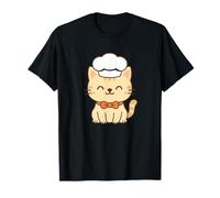 Chef Kawaii Cat Drawing. Culinary Pet Art. T-Shirt