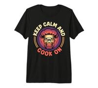 Chef Keep Calm and Cook ON Funny Chefs Odd Cooking Premium T-Shirt