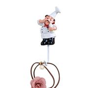 Chef Kitchen Hooks, Chef Hanger, No Trace Cartoon French Chef Figure Towel Hooks, Adhesive Wall Adhesive Hooks, Kitchen Accessories, Practical Hanger, Bathroom Hooks for Shower