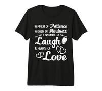 Chef Kitchen Quote Patience Kindness Laugh Love Inspiration Premium T-Shirt