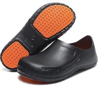 Chef Kitchen Shoes Men Women Non Slip Waterproof Nursing Garden Hospital Nurses Work Clog Slip Resistant Unisex Restaurant Shoes Lightweight Comfort Orange UK Size 5.5