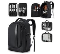 Chef Knife Backpack with Waterproof Pocket, 30+ Pockets for Knives and Tools, Knife Bags for Chefs Professional Culinary Apprentice Private Chefs, Pocket for Tablet Laptop (Knife Not Included)