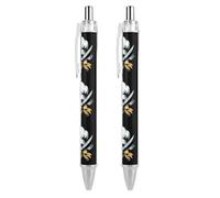Chef Knife Retractable Ballpoint Pen Black Ink Ball Point Pen Work Pens 2 PCS