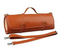 Chef Knife Roll Bag Leather Knife Carrying Case with 10 Pockets Multi-function Tool Roll Bag for Kitchen Traveling Camping