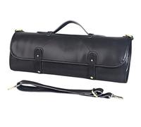 Chef Knife Roll Bag Multi-Function Tool Roll Bag Leather Knife Carrying Case with 10 Pockets for Kitchen Traveling Camping