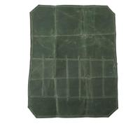 Chef Knife Roll Bag, Waxed Canvas Knife Carrier Roll for Chef, Portable Culinary Tool Organizer with Individual Slots for Camping Picnic Barbecue (OD Green)