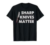 Chef Knife Skills Sharp Knives Matter Kitchen Humor Art T-Shirt