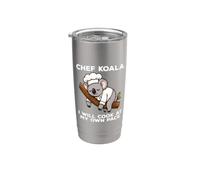 Chef Koala I Will Cook At My Own Pace Funny Koala Bear Stainless Steel Insulated Tumbler