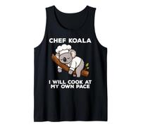 Chef Koala I Will Cook At My Own Pace Funny Koala Bear Tank Top