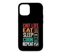 Chef Life Eat Cook Repeat Funny Cooking Chefs Lover Case for iPhone 12/12 Pro